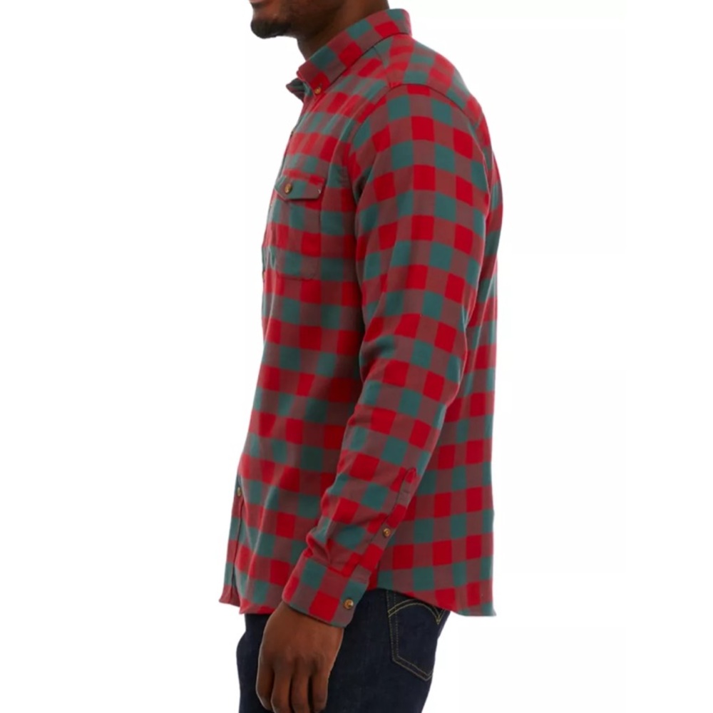 Southern Proper Plaid Red and Green Christmas Holiday Flannel Shirt XXL - Picture 4 of 4